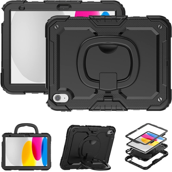Case for iPad 10.9 inch 2022(10th Gen), Heavy Duty Rugged Silicone Full Body - Picture 2 of 7